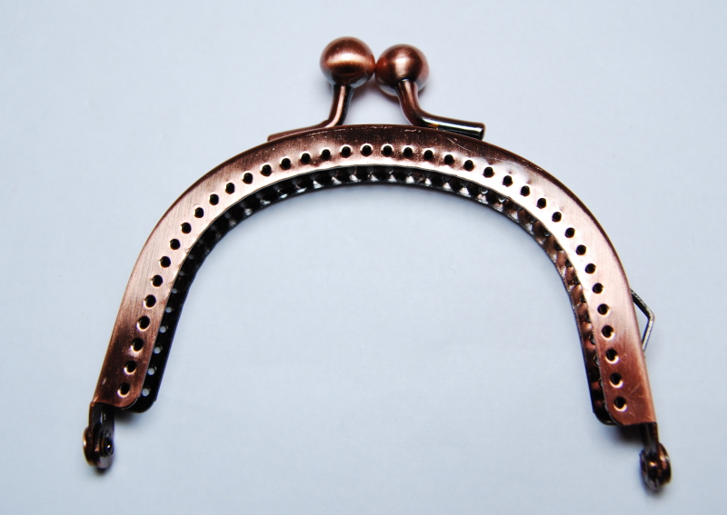 Pack of 10 - Curved Type 28 - Purse Clasp 3.25" - Red Bronze