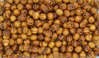 10mm x 9mm with 3mm Hole - Burlywood Wooden Round Beads