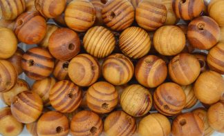 20mm x 19mm with 5mm Hole - Burlywood Wooden Round Beads