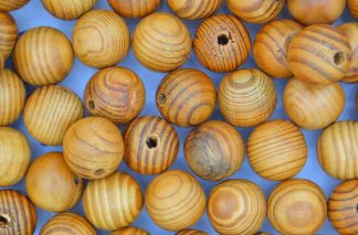 30mm x 29mm with 6mm Hole - Burlywood Wooden Round Beads