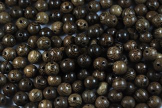 Dark Burlywood Wooden Round Beads