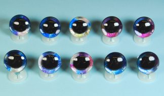 12mm Mermaid 3D Glitter Sparkle Eyes with Plastic Backs