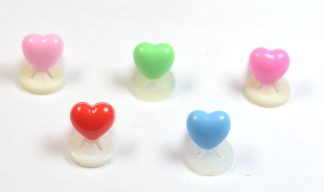 12mm x 11mm Mixed Heart Noses with Plastic Backs