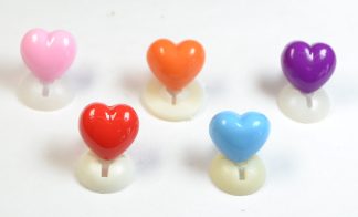 18mm x 15mm Mixed Heart Noses with Plastic Backs