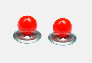 7.5mm Solid RED Eyes with Metal Backs