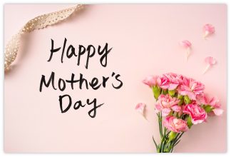 Happy Mother's Day (Pink Carnations) - 55mm x 85mm Florist Cards