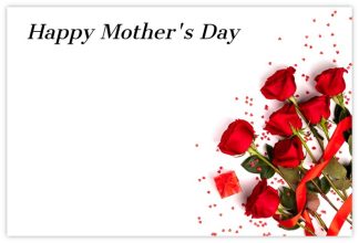 Happy Mother's Day (Red Roses) - 55mm x 85mm Florist Cards
