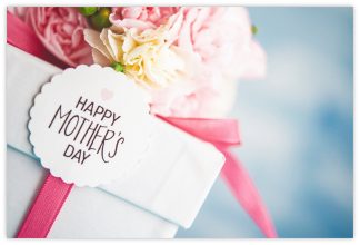 Happy Mother's Day (White Parcel) - 55mm x 85mm Florist Cards