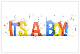 It's a Boy (Confetti Text) - 55mm x 85mm Florist Cards