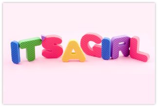 It's a Girl (Foam Letters) - 55mm x 85mm Florist Cards