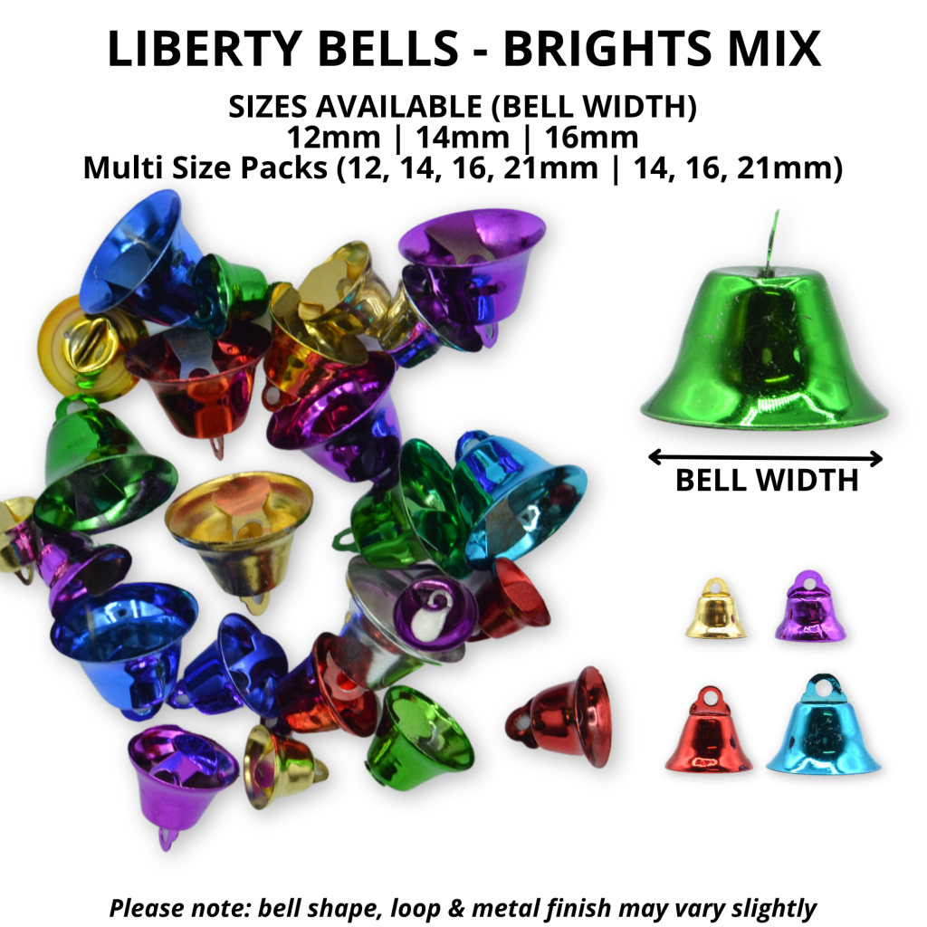 12, 14, 16, 21mm Brights Mix Multi Sizes Liberty Bells CelloExpress