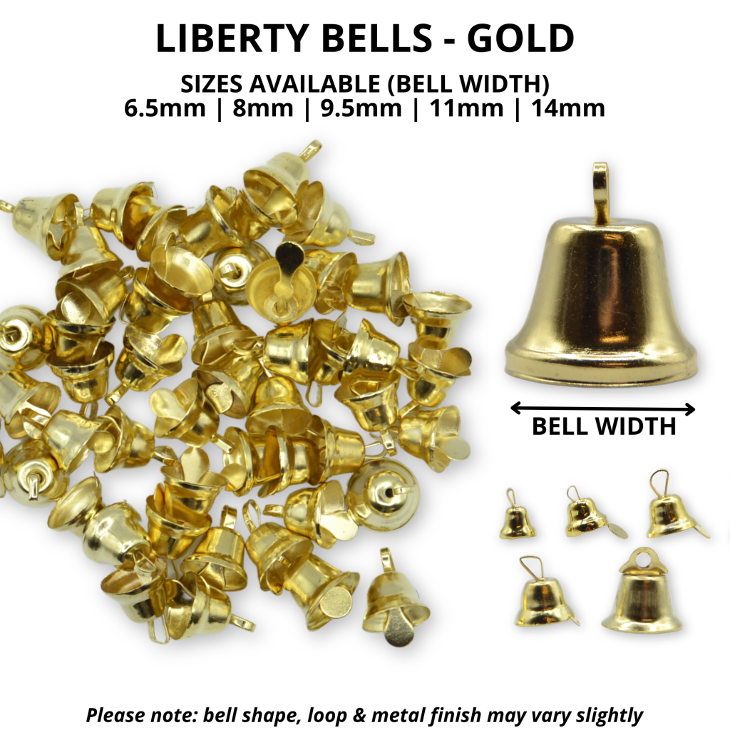9.5mm Gold Liberty Bells CelloExpress