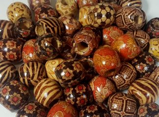 Mixed 5 Wooden Round Beads