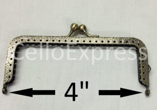 Pack of 1 - Straight Type 2 - Purse Clasp 4" - Antique Brass