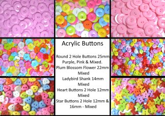 Shirt Buttons 2 Hole - 25mm