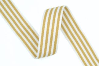 Beige 145 Polyester Mix Striped Webbing - 38mm Width