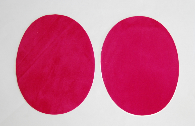 Pack of 5 Pairs - Cerise Iron On Elbow Patches - 140mm x 110mm