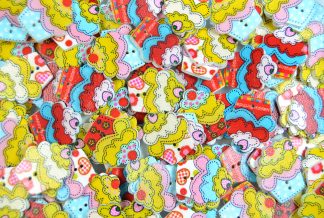 Wooden Printed Buttons (Cupcakes Type 2, 25mm)