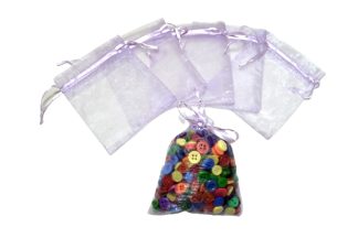 10cm x 12cm Plain Lilac STRAIGHT Organza Gift/Wedding/Jewellery Bags