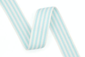 Pale Blue 119 Polyester Mix Striped Webbing - 38mm Width