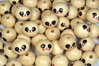 Panda Pattern Wooden Beads