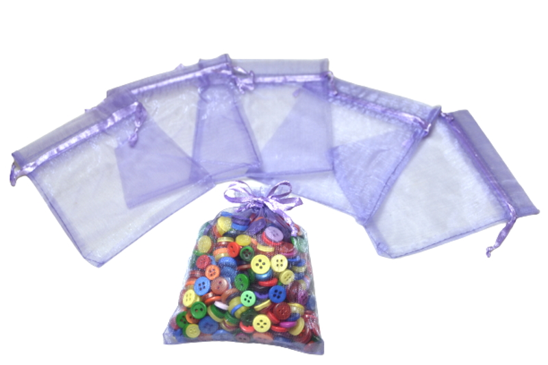 10cm x 12cm Purple Organza Bags - Jewellery Gift Pouches