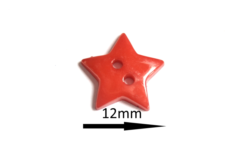 Mixed - Star 2 Hole 12mm - Acrylic Buttons for Costumes & Children's Craft Projects - Image 2