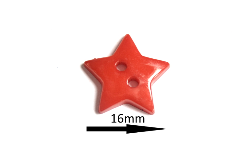 Mixed - Star 2 Hole 16mm - Acrylic Buttons for Costumes & Children's Craft Projects - Image 2