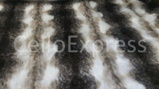 Brown and White Luxury Wolf Striped Fur