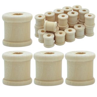 11mm x 12mm Natural Wooden Spools Empty Bobbins