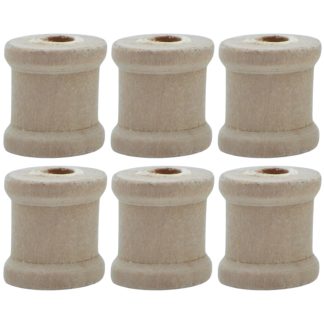 15mm x 15mm Natural Wooden Spools Empty Bobbins