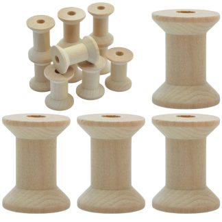 21mm x 29mm Natural Wooden Spools Empty Bobbins