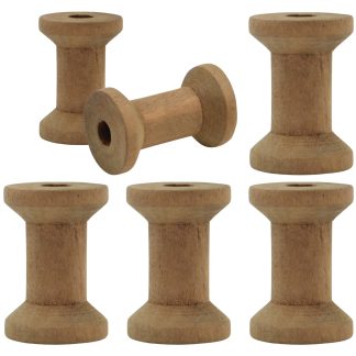 20mm x 30mm Dark Brown Wooden Spools Empty Bobbins