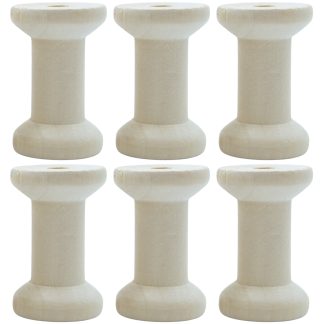 30mm x 48mm Natural Wooden Spools Empty Bobbins
