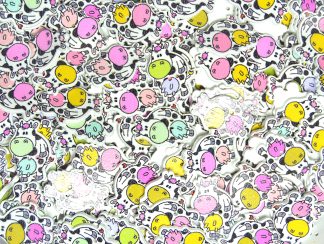 Childrens Character Printed Wooden Buttons (Cow Type 2 - 28mm)