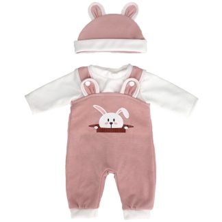 Pink Bunny Dungaree Set - Doll Clothes for 18" Baby Doll - My Little Baby