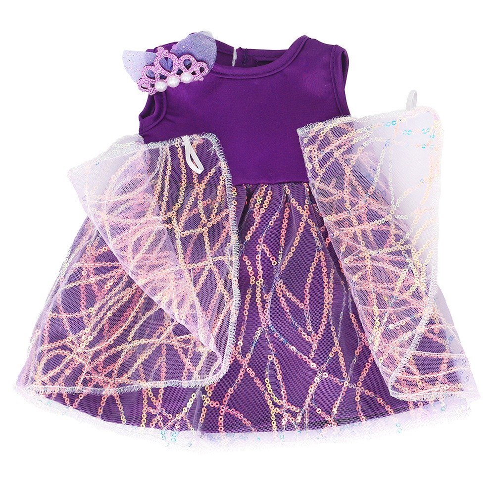 Purple Shimmer Dress - Doll Clothes for 18" Baby Doll - My Little Baby