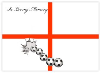 In Loving Memory (Football England) - 90mm x 125mm Florist Cards
