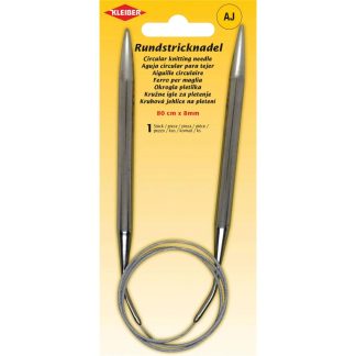 8mm Kleiber Circular Knitting Needles - 80cm Long - For Knitting, Crochet etc