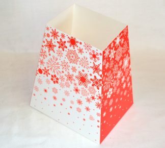 Red Christmas Snowflakes - 19cm Flower Boxes