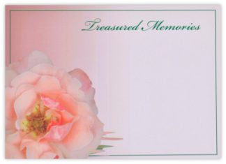 Treasured Memories (China Rose) - 90mm x 125mm Florist Cards