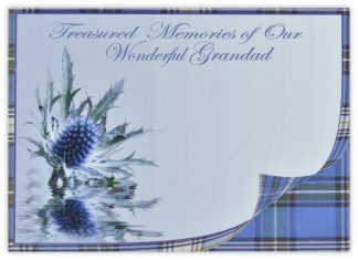 Treasured Memories Grandad (Thistle) - 90mm x 125mm Florist Cards