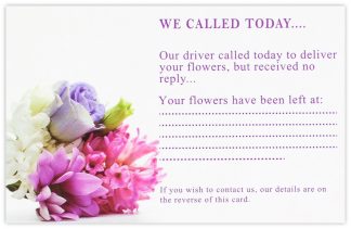 We Called Today (Purple) - 60mm x 90mm Florist Cards
