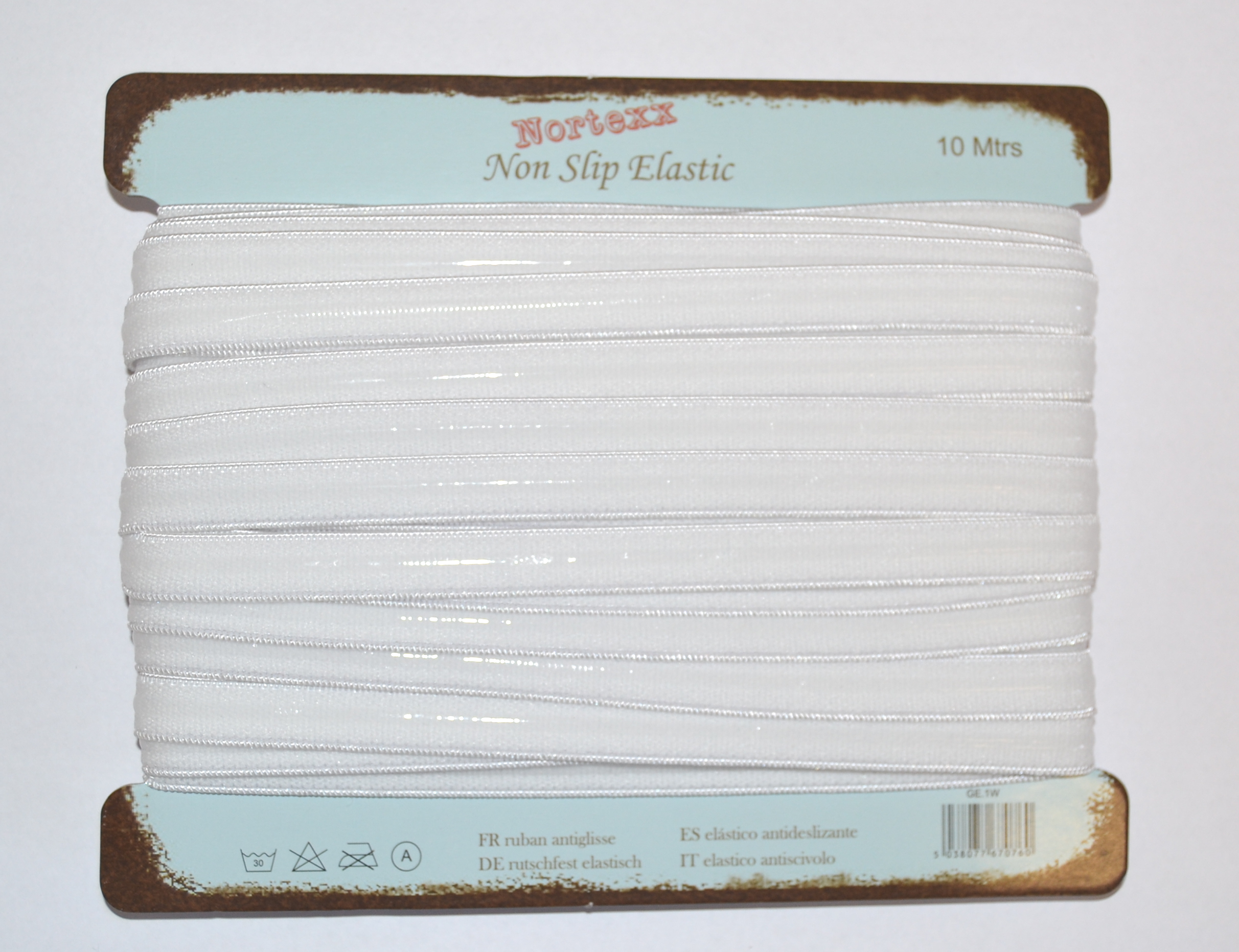 White Non Slip Elastic - 10mm - For DIY Clothes Projects and General Arts & Crafts - Various Lengths