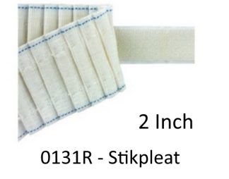 0131R - 2" Stikpleat 50mm - White Pencil Pleat Curtain Heading Tape