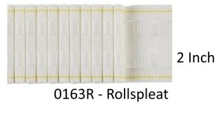0163R - 2" Rollspleat 50mm - White Pencil Pleat Curtain Heading Tape