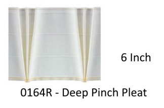 0164R - 6" Deep Pinch Pleat 150mm - White Pencil Pleat Curtain Heading Tape