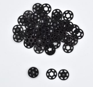 Black - Plastic Sew on Press Shields Snap Fasteners Sewing Craft Findings