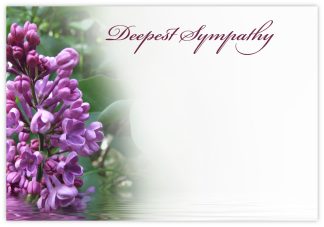 Deepest Sympathy (Lilacs) - 60mm x 90mm Florist Cards