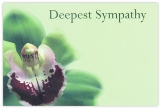 Deepest Sympathy (Noble Orchid) - 60mm x 90mm Florist Cards